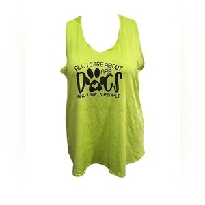 Woman’s all I care about is dogs and like 3 people scoop neck tank top shirt.